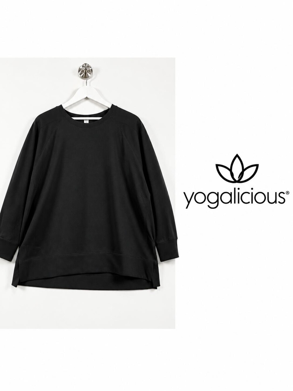 Yogalicious Black Oversized Scuba Pullover Sweatshirt – Plus Size 3X – NWT